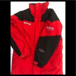 Columbia titanium red ski Jacket.